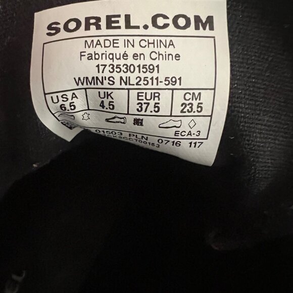 Sorel Size 6.5 Navy Blue Out N About Waterproof Leather Insulated Duck Rain Boot - Picture 9 of 13